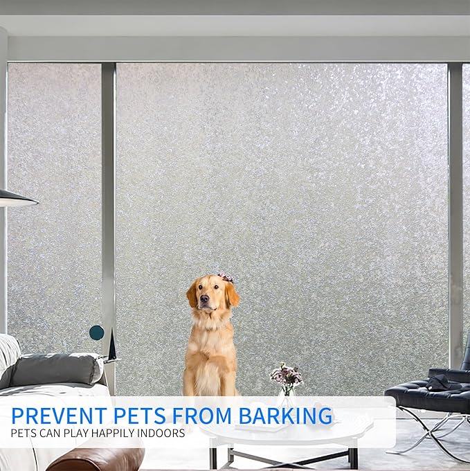 Window Film Privacy Day and Night with Installation Tools, Static Cling Glass Film Ideal for Home Shower Office Glass Door (Flash Diamond, 35.4 x 78.7 Inch)