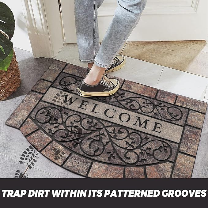 Thick Welcome Mats Outdoor, 24 * 36" Large Front Door Mat Entrance, Durable Welcome Mat for Front Door, Heavy Duty No Slip Rubber Outdoor Mats for Home Entrance-Ruum Studio Home