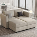 Belffin Modular Sectional Sofa with Reversible Chaise L Shaped Couch with Ottoman Modular Sofa Couch with Storage Grey-Ruum Studio Home