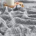 EMME Cooling Throw Blanket for Hot Flashes Muslin Throw Blanket 100% Cotton Throws Gauze All Season Soft Lightweight Breathable (Light Grey, 60"x80")-Ruum Studio Home