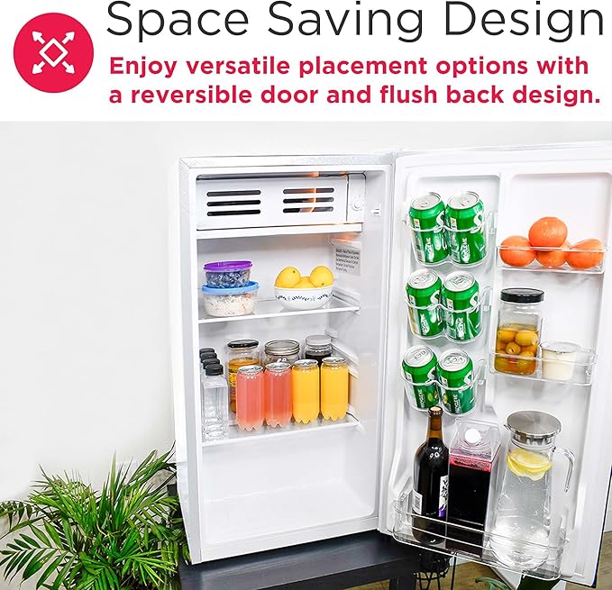 Frigidaire EFR331-WHITE 3.2 Cu ft Eraser Board Mini Compact Dorm Fridge (White)-Ruum Studio Home