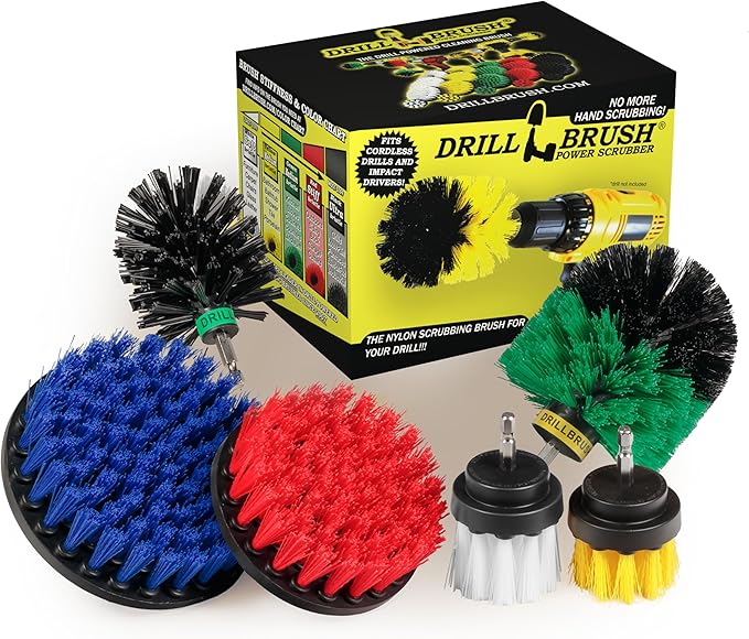 Variety Multi-Pack Drill Brush Attachments for Cleaning Car, Truck, Carpet, Boat, Bathroom, Kitchen, Grill, Griddle - Drill Brush for Car Detailing Kit - Grill Cleaning Kit - Grilling Accessories-Ruum Studio Home