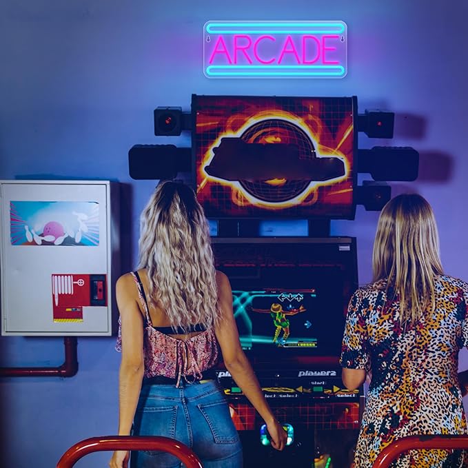 Arcade Neon Sign Arcade Neon Light for Wall Decor USB Powered Dimmable Arcade LED Neon Lights Sign for Game Room for Game Room Recreation Living Room Birthday Gift Man Cave Bedroom Decor-Ruum Studio Home