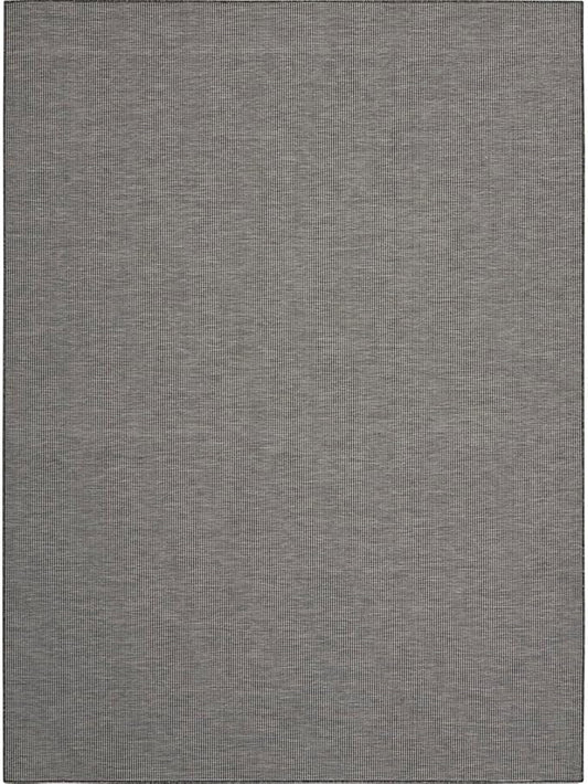 Nourison Positano Indoor-Outdoor Charcoal 9' x 12' Area Rug, Easy Cleaning, Non Shedding, Bed Room, Living Room, Dining Room, Backyard, Deck, Patio (9x12)-Ruum Studio Home