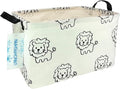 LANGYASHAN Rectangular Storage Bin Collapse Canvas Fabric Cartoon Storage Basket with Handles for Organizing Home Kitchen Boys and Girls Toys Office Closet Shelf Baskets (Rec lion)-Ruum Studio Home