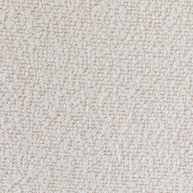 KINWELL 34" Wide Boucle Swivel Barrel Chair, No Assembly Round Upholstered Armchair Accent Chair Single Sofa Chair with Toss Pillow for Living Room and Bedroom, Beige-Ruum Studio Home