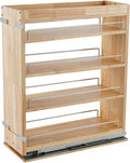 DINDON Pull Out Spice Rack Cabinet Organizer, (8" W x 21.9" D x 25.2" H) Multi-Use Soild Wood Pull Out Cabinet Organizer Slide Out Shelf Sliding Base Cabinet Storage Organization-Ruum Studio Home