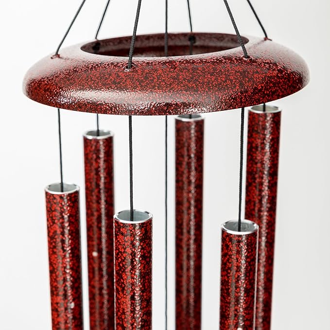 Corinthian Bells by Wind River - 30 inch Ruby Splash Wind Chime for Patio, Backyard, Garden, and Outdoor Decor (Aluminum Chime) Made in The USA-Ruum Studio Home