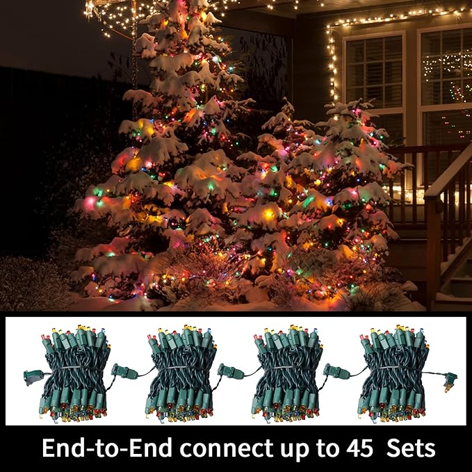 100 Count Multicolor- String Lights - 21.6FT LED Christmas Lights, Mini led Lights for Indoor Outdoor Home Holiday Party Wedding Independence Day Decoration-Ruum Studio Home