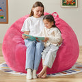 Hobestluk 4.5FT Bean Bag Chair Giant Bean Bag Chair with Filler Included Adult Bean Bag Chairs with Removable Cover for Bedroom Living Room - (Jumbo, Pink)-Ruum Studio Home