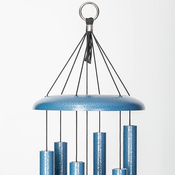 Corinthian Bells by Wind River - 30 inch Sky Blue Wind Chime for Patio, Backyard, Garden, and Outdoor Decor (Aluminum Chime) Made in The USA-Ruum Studio Home