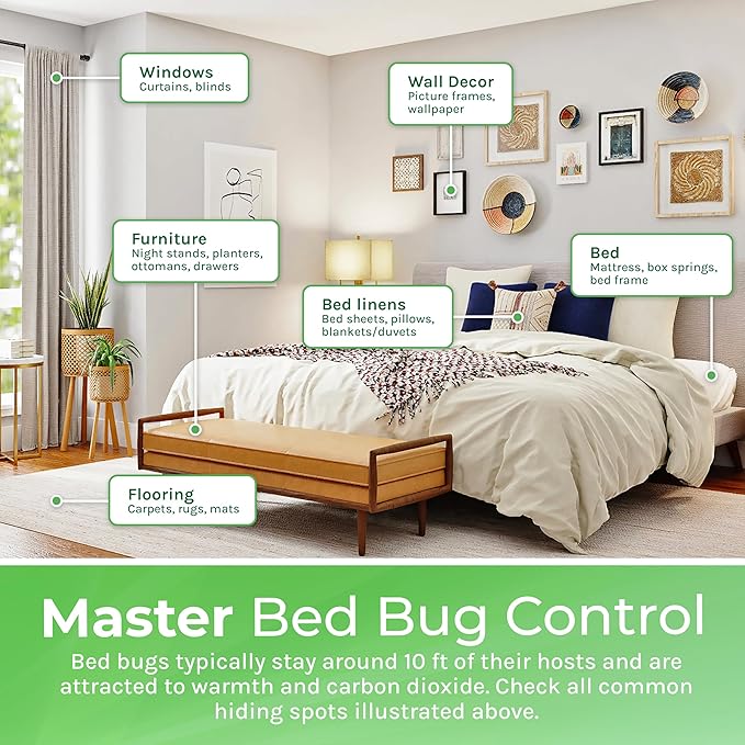 Bed Bug & Lice Elimination Duo Kit- Includes Lice & Bed Bug Spray & Lice & Bed Bug Laundry Additive - Gentle Formula - Effective Pest Control for Home & Travel (2 Pack, 1 Gallon Each)-Ruum Studio Home