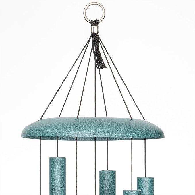 Corinthian Bells by Wind River - 36 inch Patina Green Wind Chime for Patio, Backyard, Garden, and Outdoor Decor (Aluminum Chime) Made in The USA-Ruum Studio Home