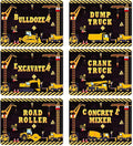 Construction Placemats Set of 6 Toddler Plastic Table Mats Dump Truck Place Mats Washable Vinyl Nursery Homeschool Table Decoration for Indoor Outdoor Party Kitchen Dining-Ruum Studio Home