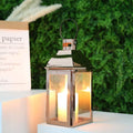 JHY DESIGN Decorative Candle Lanterns 15" High Stainless Steel Candle Lanterns with Tempered Glass for Indoor Outdoor Events Parities and Weddings Vintage Style Hanging Lamps(Rose Gold)-Ruum Studio Home