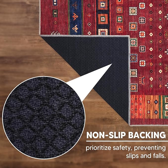 Keen Home Design 2x3 Rug - Machine Washable Entry Rug with Non-Slip Backing, Ideal for Enteryway, Kitchen, Bathroom, Laundry Room - Vintage, Easy Clean, Durable, Low Pile Rug - (2' x 3')-Ruum Studio Home
