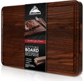 Handcrafted Walnut Wood Cutting Board 18x12, Non Toxic Kitchen Chopping Board with Juice Groove Charcuterie Serving Board, Eco & Knife Friendly Small Wooden Cutting Boards for Kitchen, Restaurant Use-Ruum Studio Home
