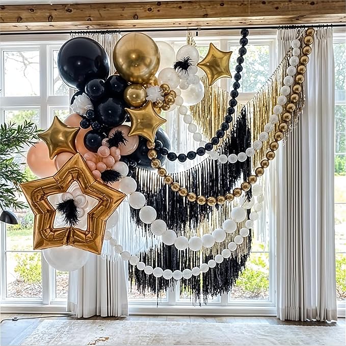 Black Quick Link Balloons, 100PCS Linking Balloons for Make Balloon Wall Balloon Arch Balloon Chains, Linkable Balloons for Wedding Birthday Baby Shower Engagement Graduation Party Decorations (6inch)-Ruum Studio Home