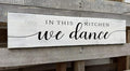 in This Kitchen We Dance Sign, Rustic Farmhouse Wood Wall Hanging Kitchen Plaque Decorations, Kitchen Sign Decor for Dinning Room (Dance) 6x18 Inch-Ruum Studio Home