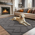 hicorfe Indoor Doormat,Front Back Door Mat Rubber Backing Non Slip Door Mats 47"x71" Absorbent Resist Dirt Entrance Doormat Inside Floor Mats for Entryway Washable Low-Profile (Grey)-Ruum Studio Home