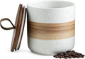 Spice Jars with Lid, Coffee Container Kitchen Food Storage Jars for Spice Sugar Tea Bag, Stackable Decorative Jars for Countertop, White & 37oz-Ruum Studio Home