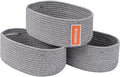 Baskets to Store Organize Household Items/Cute Basket&Bin for Shelf Storage Woven Rope Basket for Living Room, Bedroom,Play room/13x8.66x5.11’’ Cotton Rope,Durable&Stylish,Oval 3 Packs Gray-Ruum Studio Home
