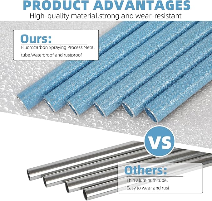 Wind-Chimes-Outdoor-Deep-Tone, Large Soothing Melodic Tones Mobile Windchimes, Wind Chimes for Outside, Memorial Wind Chime Best Gift for Mom Women Grandma Neighbors(32" Blue Coated Aluminum)-Ruum Studio Home