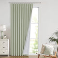 Vision Home Soft Green Pinch Pleated Full Blackout Curtains Linen Blended Room Darkening Window Panels 84 inch for Living Room Bedroom Thermal Insulated Pinch Pleat Drapes with Hooks 60" Wx84 Lx1-Ruum Studio Home