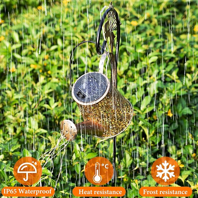 Solar Watering Can Light, Solar Outdoor Decorative,Garden Decor Lights for Yard, IP65 Waterproof Hanging Lantern Landscape Lights, Garden Gifts for Mom, Grandma Women Birthday-Ruum Studio Home