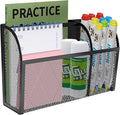 Magnetic Pencil Holder-Magnetic Basket for Fridge 3-Grid Mesh Magnetic Pen Holder for Refrigerator, Extra Strong Magnets Mesh Marker Holder Locker Accessories Organizer for Whiteboard-Ruum Studio Home