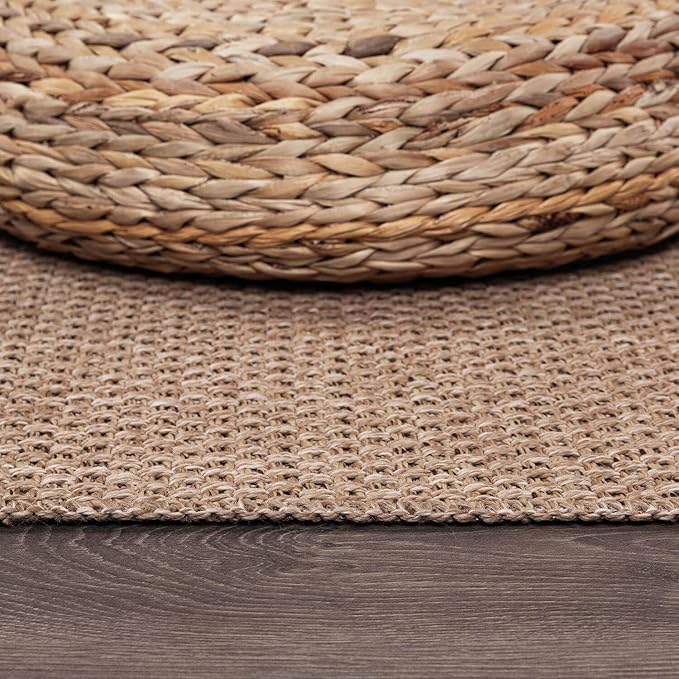 CAMILSON Easy Jute Rug 2x3, Indoor Outdoor Natural Color Farmhouse Area Rugs for Living Room and Kitchen Rug, Solid Boho Woven Design, Easy-Cleaning, Washable Outside Carpet Alfombras (2 x 3)-Ruum Studio Home