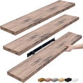 Sorbus Floating Shelves for Wall - 35 Inch Long Bathroom Shelves, Wall Decor for Bedroom, Kitchen, Living Room & Book Storage - Mounted Floating Shelf with Invisible Brackets (Mahogany, 3 Pack)-Ruum Studio Home