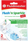 Fluidmaster 8202P8 Flush 'n Sparkle Automatic Toilet Bowl Cleaning System Refills, BioBalance Septic 2-Pack-Ruum Studio Home