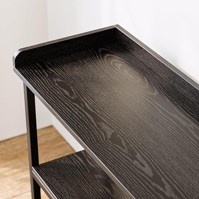 IRONCK Console Table, Sofa Table with Power Outlet, Farmhouse Hallway Table for Entryway, Living Room, Height Adjustable, Easy Assembly, Vintage Black, 43"-Ruum Studio Home