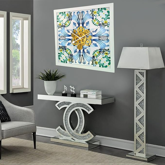 The Gears Clock Wall Clock Italy Collection with Moving Gears (Ravello, 24 inches (60 cm))-Ruum Studio Home