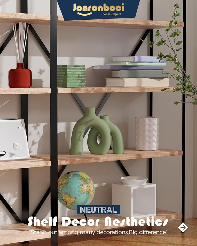 Hug Donut Decorative Vase Set - Sage Green Modern Nordic Boho Style Vases Home Decor,Matte Ceramic Decorations for Living Room Shelf, Bookshelf Mantle Entryway Table or Console Décor(Green)-Ruum Studio Home