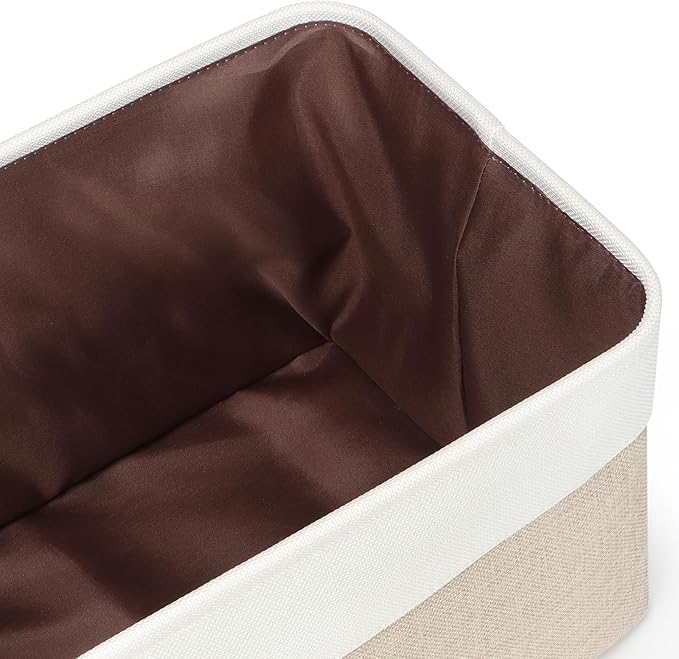 Kntiwiwo Foldable Storage Bins 15" x 10" x 9.5" Fabric Storage Basket Cube with Handles Large Linen Closet Organizer Bins for Organizing Shelf Home,Set of 3, Beige-Ruum Studio Home