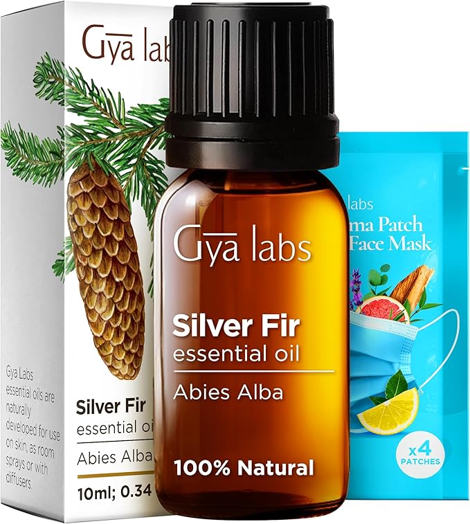 Gya Labs Silver Fir Essential Oil for Diffuser - 0.34 Fl Oz - 100% Pure Natural Silver Fir Oil for Skin, Hair, Aromatherapy & Candle Making Scent-Ruum Studio Home