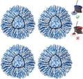 BonusLife 4-Pack Mop Head for O-Ceda RinseClea Spin Mop Refill 2-Tank System Only Easy Cleaning Microfiber Replacement-Ruum Studio Home