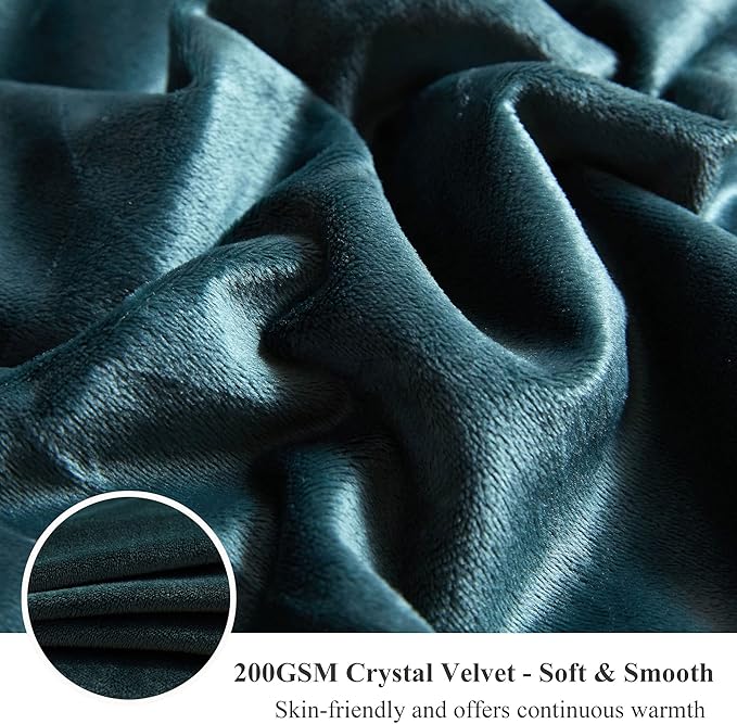 XeGe Luxury Faux Fur Throw Blanket, Deep Green Soft 50x60 Fluffy Blanket Throw, Shaggy Plush Decorative Couch Blanket, Cute Furry Throw Fuzzy Office Lap Blanket for Bedroom Living Room Dark Green-Ruum Studio Home