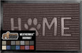 GORILLA GRIP 100% Waterproof All-Season WeatherMax Doormat 35x23, US Designed Natural Rubber, Stain and Fade Resistant, Low Profile Indoor Outdoor Door Mats, Easy Clean Patio Mat, Espresso Home Paw-Ruum Studio Home