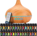 550 ML Aroma Diffiser with Essential Oils Set, Essential Oil Diffuser with Remote, Ultrasonic Technology Aromatherapy Diffusers Auto Shut-Off for Office, Home-Ruum Studio Home