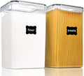 Large Food Storage Containers with Lids Airtight 6.5L / 5.9 quart, for Flour, Sugar, Baking Supply and Dry Food Storage, PANTRYSTAR 2PCS BPA Free Plastic Canisters for Kitchen Pantry Organization-Ruum Studio Home