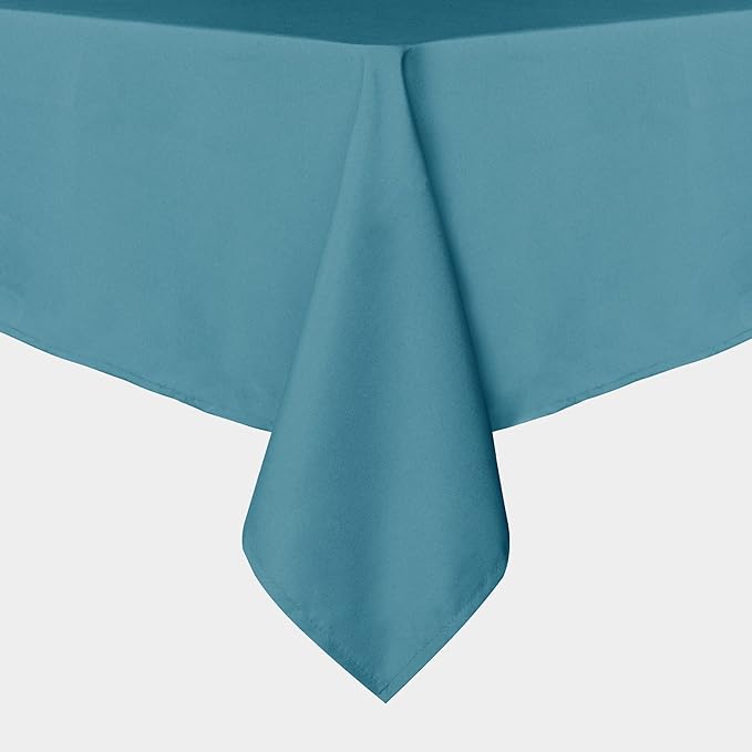 sancua Rectangle Tablecloth - 54 x 108 Inch - Stain and Wrinkle Resistant Washable Polyester Table Cloth, Decorative Fabric Table Cover for Dining Tables, Buffet Parties and Camping, Teal-Ruum Studio Home