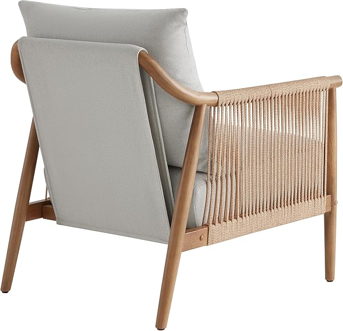 CHITA Braid Armchair, Modern Accent Chair for Living Room, Light Grey-Ruum Studio Home