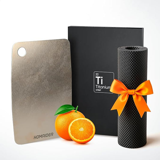 Titanium Cutting Board – Pure Titanium Chopping Board for Kitchen – Non-Toxic, Microplastic-Free, Double-Sided, Dishwasher Safe, Durable Metal Cutting Board-Ruum Studio Home