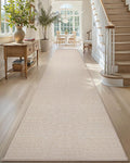 Color&Geometry Door Mat 2'4"x8' Runner Rug with Rubber Backing, Non Slip Washable Hallway Rug, Carpet Runners for Hallway Living Room Bedroom, Beige (Rolled-up NO Creases)-Ruum Studio Home