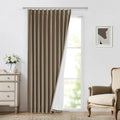 Vision Home Brown Pinch Pleated Full Blackout Curtains Linen Blended 60" Wide Thermal Insulated Window Panels 108 inch for Bedroom Living Room Darkening Pleat Drapes with Hooks Back Tab 60" Wx108 Lx1-Ruum Studio Home