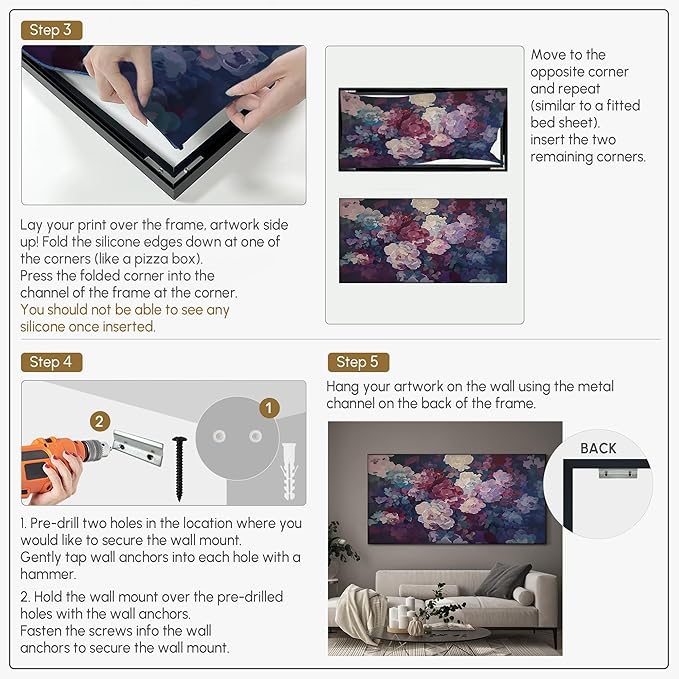 SIGNWIN 36"x72" Extra Large Framed Wall Art Bold Peony Bloom in Colorful Impressionist Style, Lush Floral for Home Living Room Bedroom Decor (Frame Assembly Required)-Ruum Studio Home
