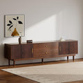 Mid Century Modern TV Stand for 75 inch TV, 78.7" Walnut TV Console with 2 Storage Cabinet & 2 Drawers, Entertainment Center, Media Console for Living Room/Bedroom-Ruum Studio Home